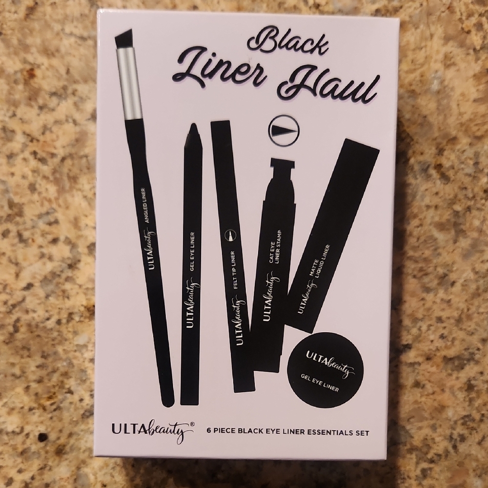 6 PC Black Eye Liner Essentials Set.  NEW, SEALED PKG!!  Ulta Beauty
